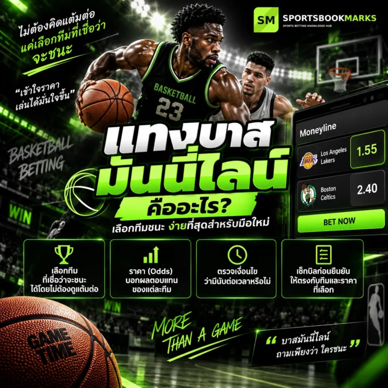 แทงบาสมันนี่ไลน์ Moneyline วิธีเลือกทีมชนะและอ่านราคา