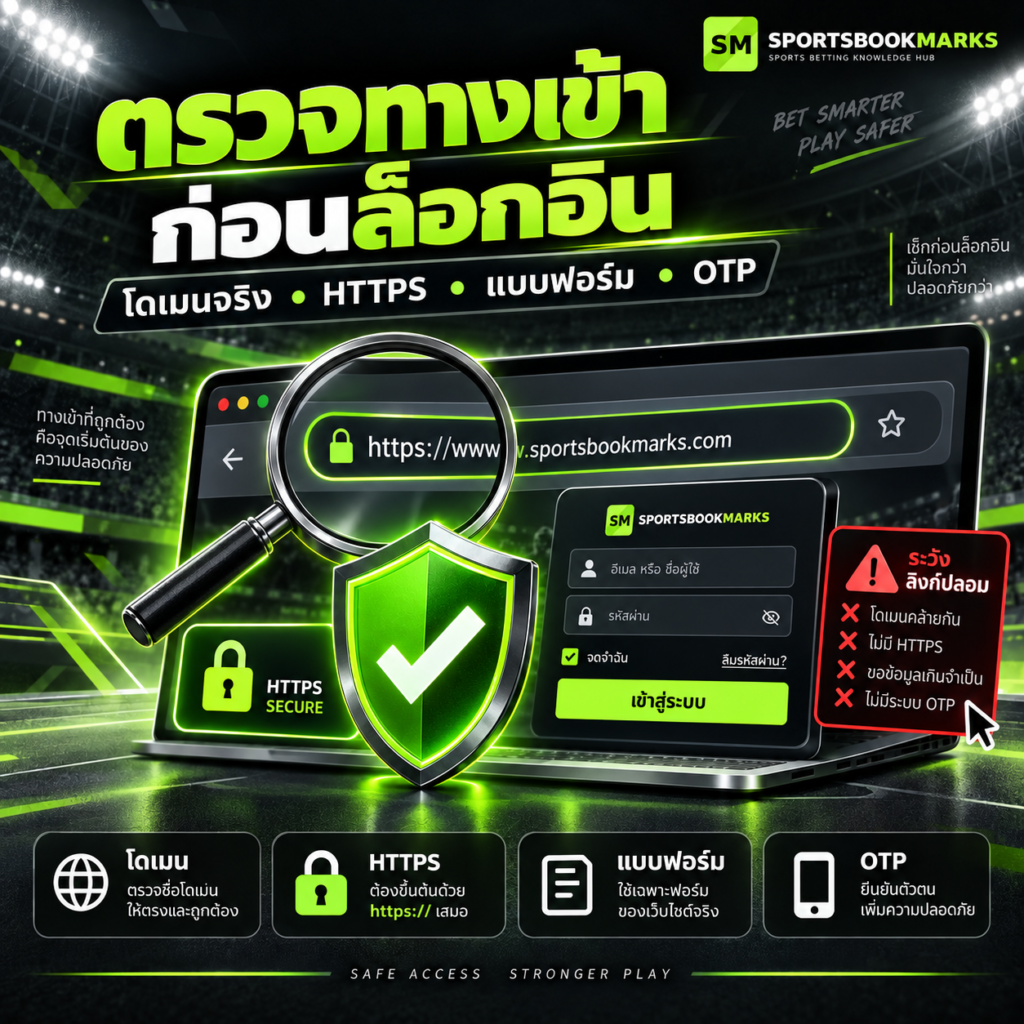 ตรวจ ทางเข้า ก่อนล็อกอิน เช็กโดเมน HTTPS แบบฟอร์ม และ OTP
