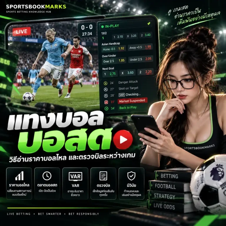 แทงบอลบอลสด วิธีอ่านราคาบอลไหล ตลาด Live VAR และตรวจบิลก่อนยืนยัน