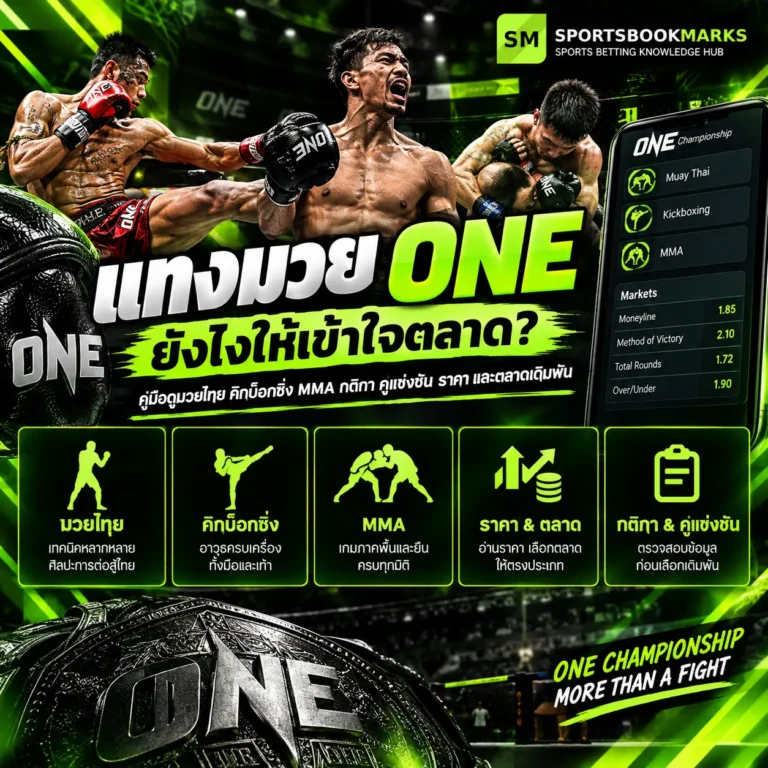 แทงมวย ONE คู่มือดูมวยไทย คิกบ็อกซิ่ง MMA ราคาและตลาดเดิมพัน
